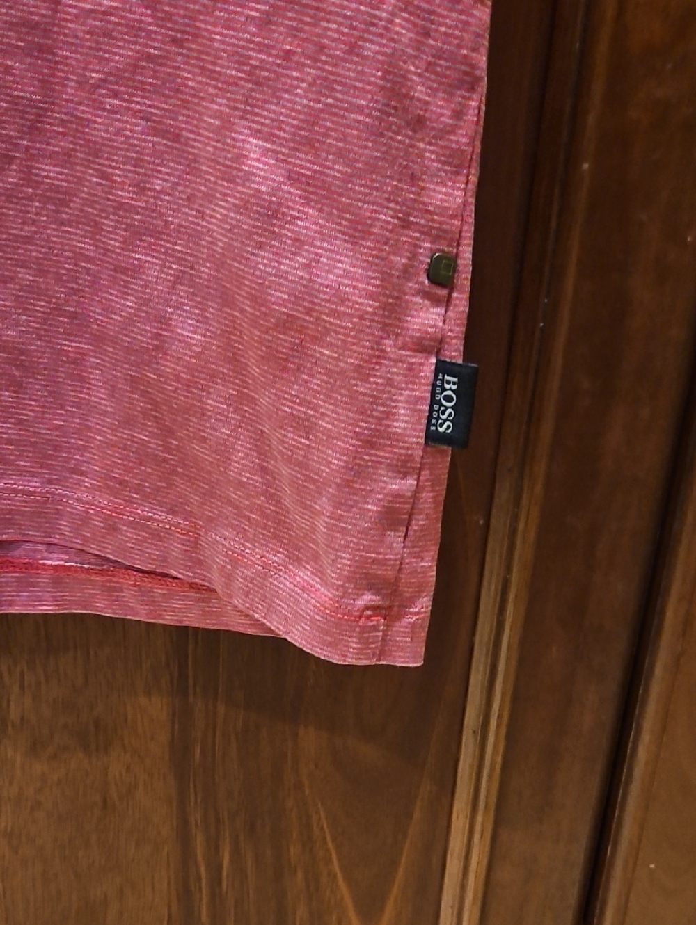 BOSS Men's Pink Short-Sleeve Polo Shirt - Picture 3 of 4